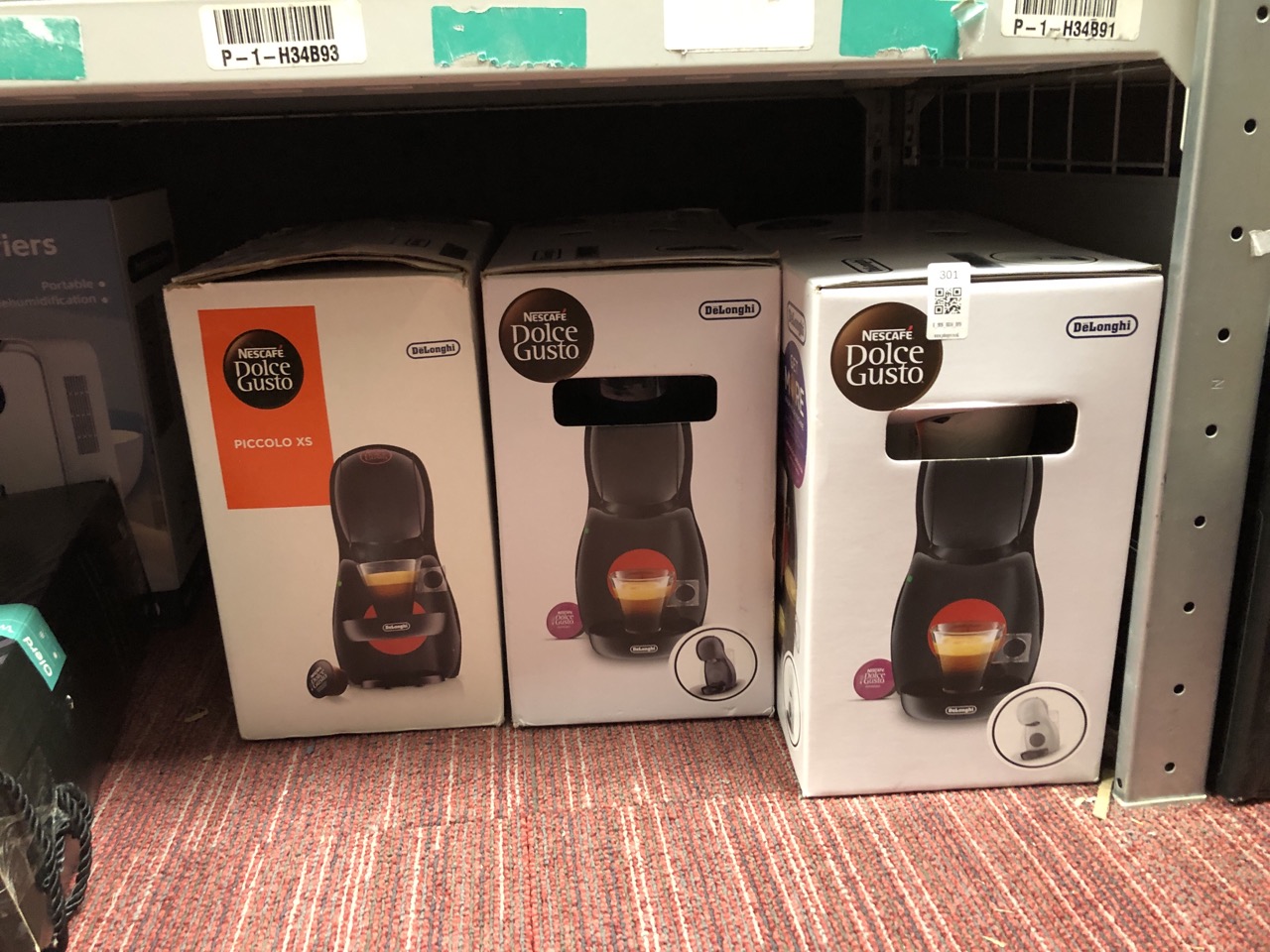 Lot 301  
            Edinburgh SR34 - Delivery Only 

                
3 X DE'LONGHI NESCAFÉ DOLCE GUSTO PICCOLO XS EDG210.A, COFFEE CAPSULE MACHINE WIT...