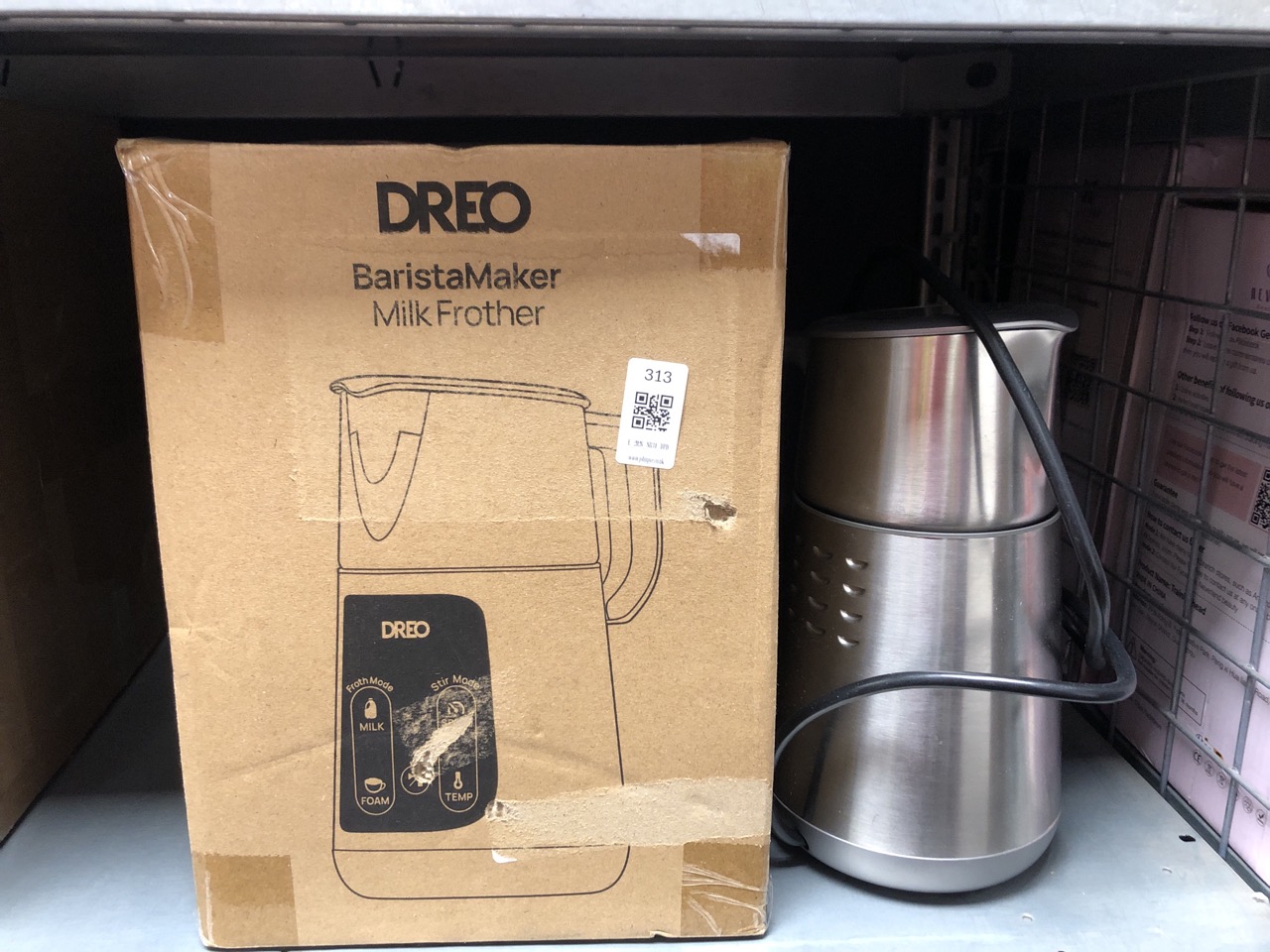 Lot 313  
            Edinburgh SR34 - Delivery Only 

                
2 X DREO ALL IN 1 MILK FROTHER, ELECTRIC MILK STEAMER, SILENT HOT CHOCOLATE MAKER...