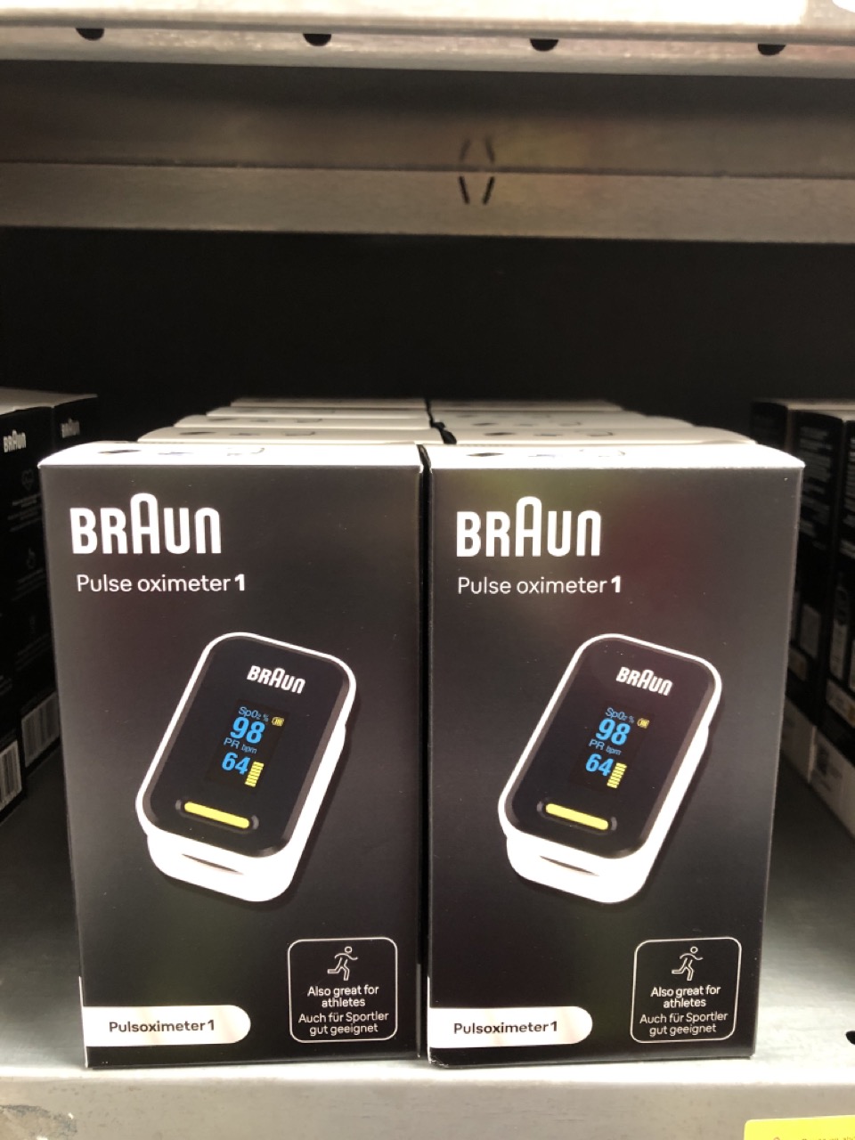 Lot 331  
            Edinburgh SR34 - Delivery Only 

                
10 X BRAUN PULSE OXIMETER 1 - ACCURATE BLOOD OXYGEN FINGER MONITOR - EASY-TO-USE ...