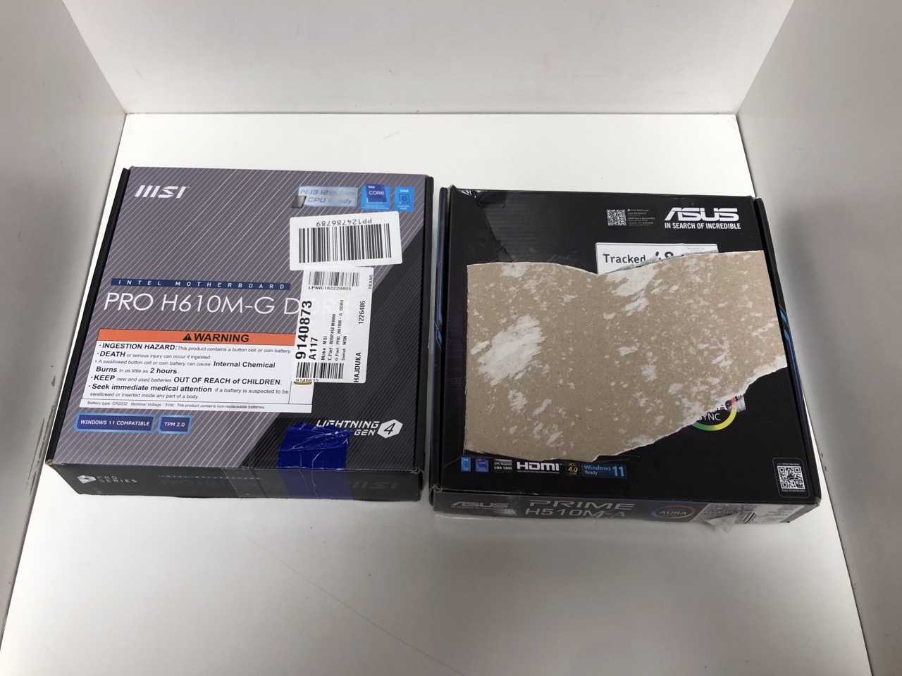 Lot 366  
            Edinburgh SR34 - Delivery Only 

                
ASUS PRIME H510M-A INTEL H510 LGA 1200 MICRO ATX + MSI PRO H610M-G DDR4: LOCATION...