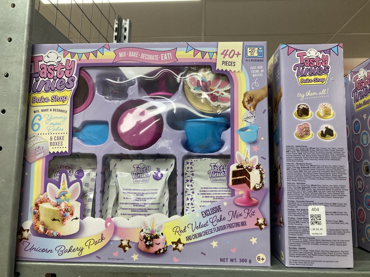 Lot 404  
            Edinburgh SR34 - Delivery Only 

                
6 X TASTY TINIES BAKE SHOP CAKE MIX - UNICORN PARTY PACK | INCLUDES 40+ PIECES FO...