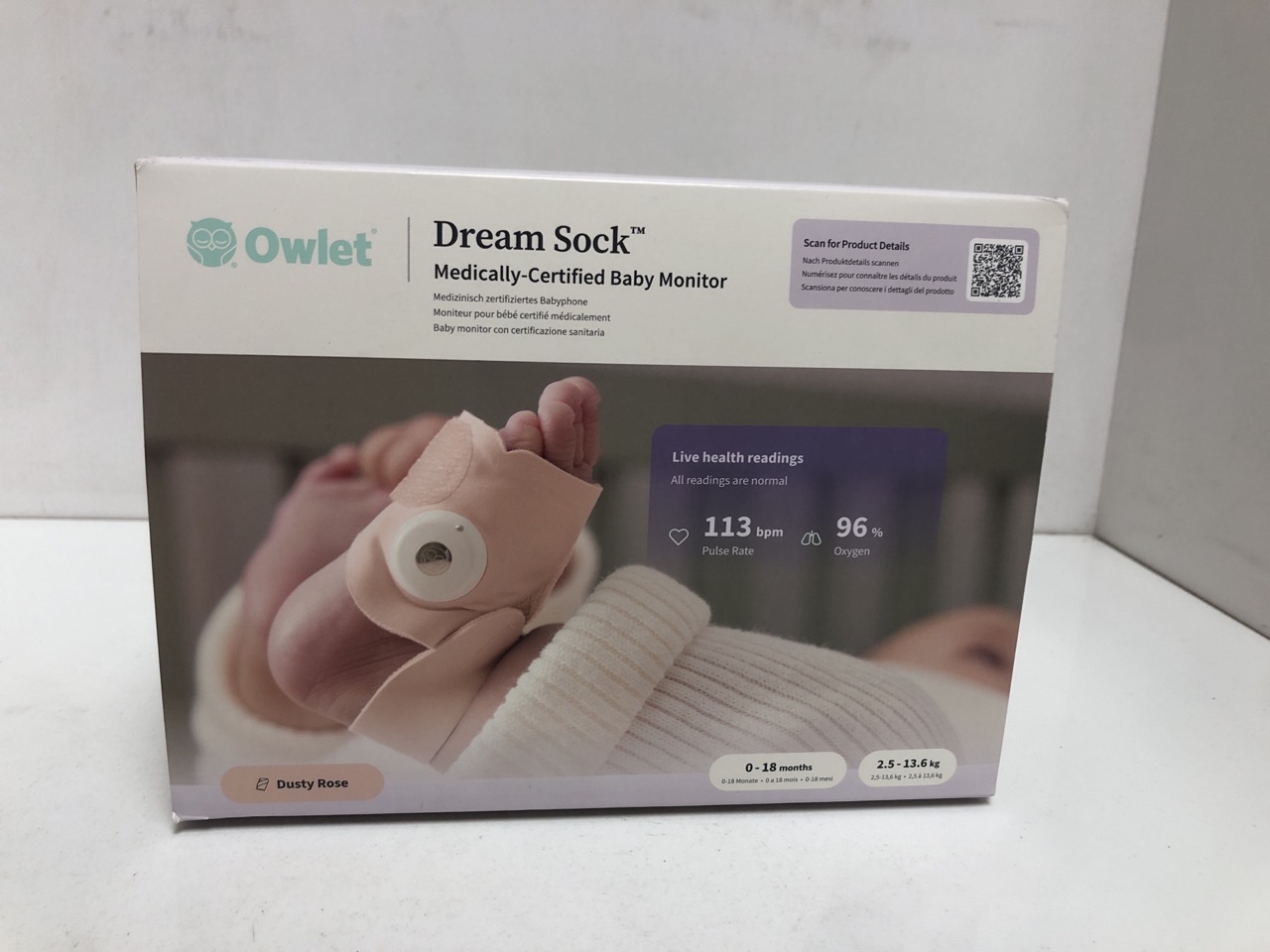 Lot 40  
            Edinburgh SR34 - Delivery Only 

                
OWLET DREAM SOCK® - SMART BABY MONITOR - TRACK LIVE PULSE (HEART) RATE, OXYGEN IN...