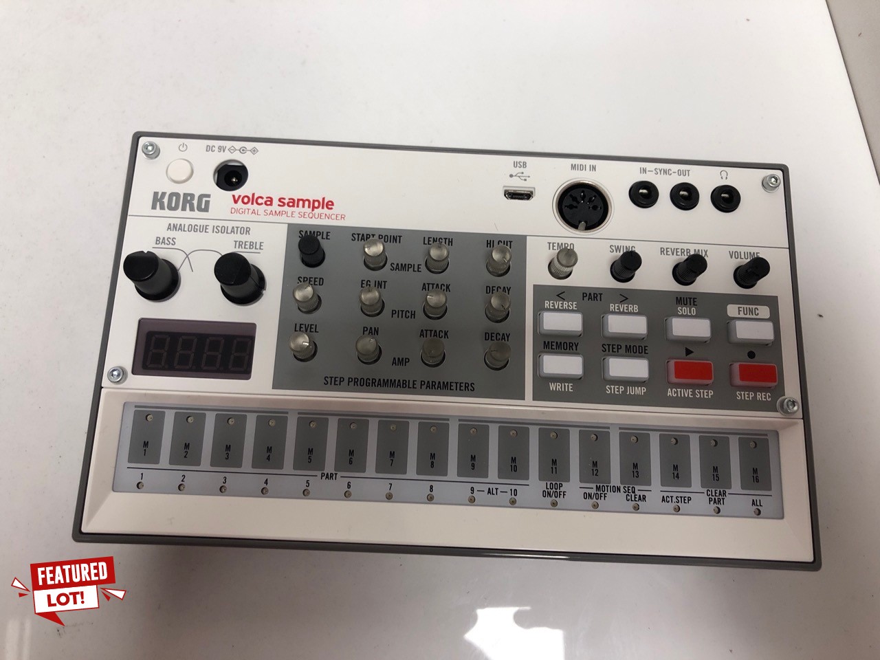 Lot 42  
            Edinburgh SR34 - Delivery Only 

                
KORG - VOLCA SAMPLE2 - DIGITAL SAMPLE SEQUENCER SYNTHESIZER. ORIGINAL RRP £150: L...