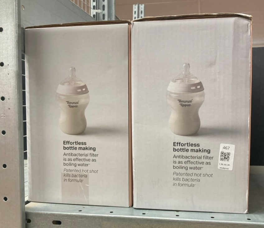 Lot 467  
            Edinburgh SR34 - Delivery Only 

                
2 X TOMMEE TIPPEE PERFECT PREP MACHINE, BABY BOTTLE FORMULA FEED MAKER WITH ANTIB...