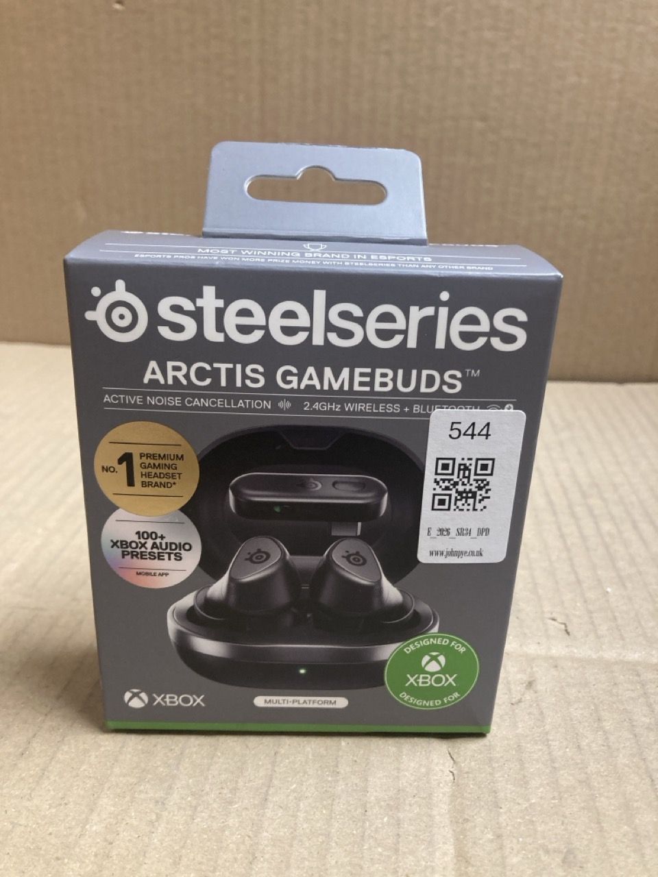 Lot 544  
            Edinburgh SR34 - Delivery Only 

                
STEELSERIES ARCTIS GAMEBUDS™ FOR XBOX WIRELESS GAMING HEADSET - 2.4GHZ + BT 5.3 -...