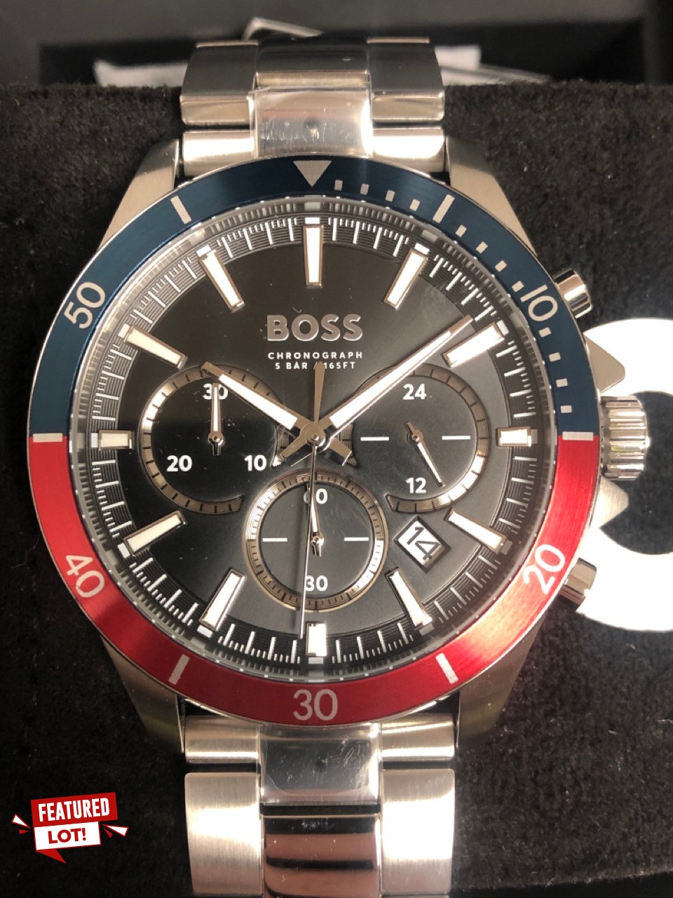 Lot 612  
            Edinburgh SR34 - Delivery Only 

                
BOSS CHRONOGRAPH QUARTZ WATCH FOR MEN COLLECTION TROPER WITH LEATHER OR STAINLESS...