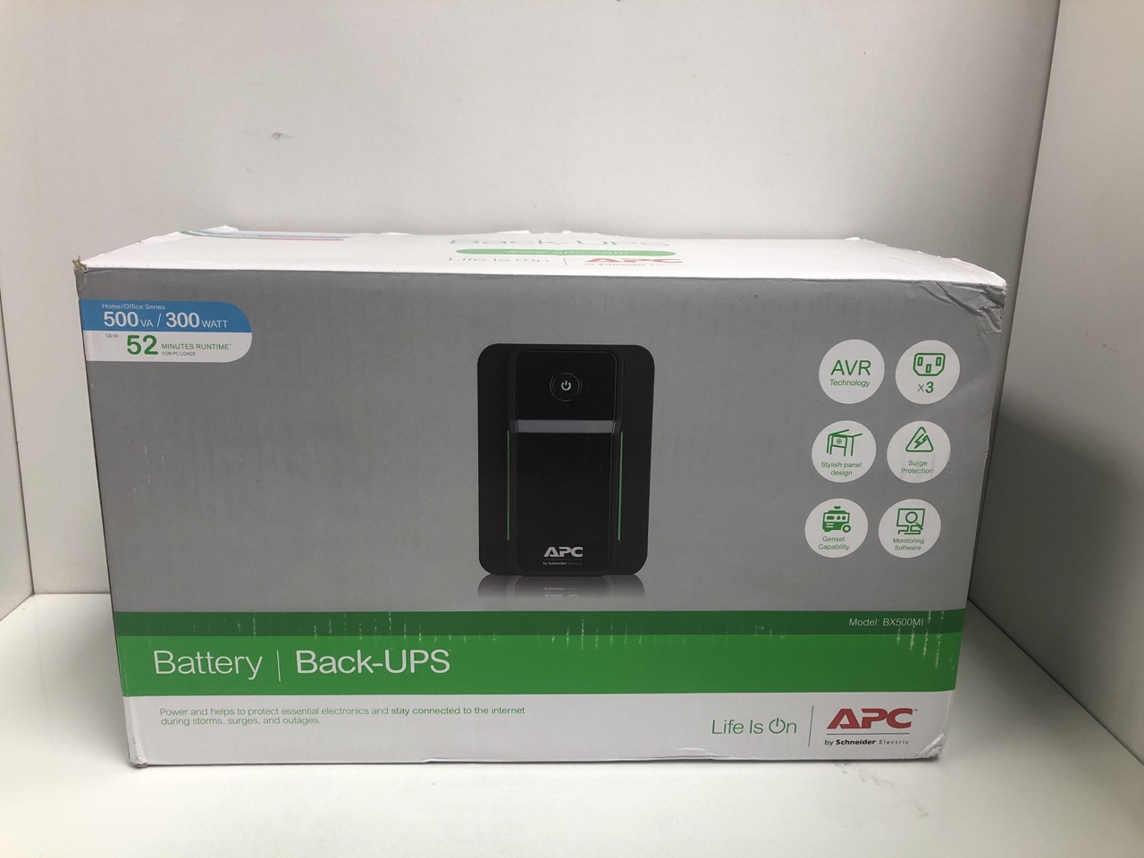 Lot 615  
            Edinburgh SR34 - Delivery Only 

                
APC BACK-UPS LINE-INTERACTIVE 0.5 KVA 300 W 3 AC OUTLET(S).: LOCATION - H