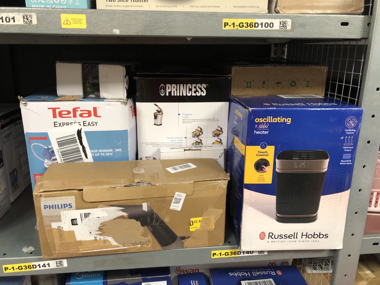 Lot 631  
            Edinburgh SR34 - Delivery Only 

                
QUANTITY OF KITCHEN & APPLIANCES ITEMS TO INCLUDE RUSSELL HOBBS OSCILLATING 1.5W ...