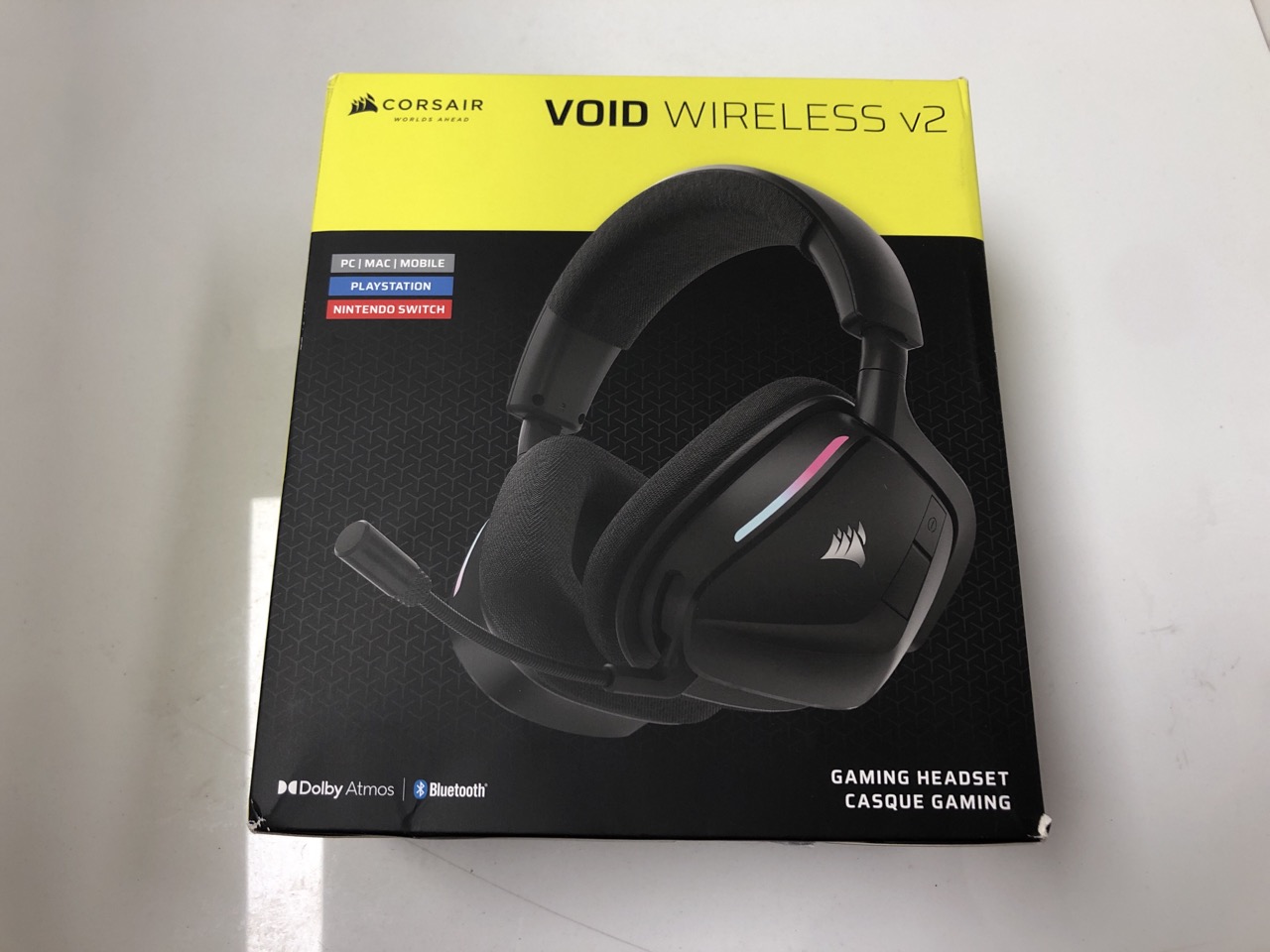 Lot 643  
            Edinburgh SR34 - Delivery Only 

                
CORSAIR VOID V2 WIRELESS GAMING HEADSET WITH BLUETOOTH FOR PC, PS5, PS4, SWITCH, ...