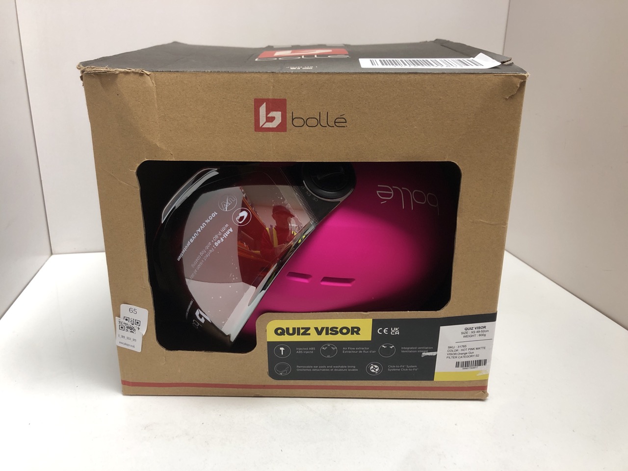 Lot 65  
            Edinburgh SR34 - Delivery Only 

                
BOLLÉ - QUIZ VISOR, HOT PINK MATTE, ORANGE GUN VISOR CAT. 2, EXTRA SMALL, SNOW HE...