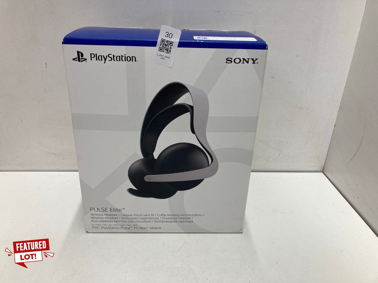 Lot 30  
            Edinburgh SR33 - Delivery Only 

                
PLAYSTATION PULSE ELITE WIRELESS HEADSET - RRP £129: LOCATION - TOP 50 RACK