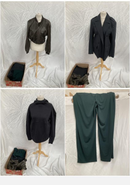 Lot 108  
            Edinburgh SR33 - Delivery Only 

                
1 BOX OF LADIES CLOTHING TO INCLUDE ZARA BLACK JACKET SIZE M: LOCATION - B RACK