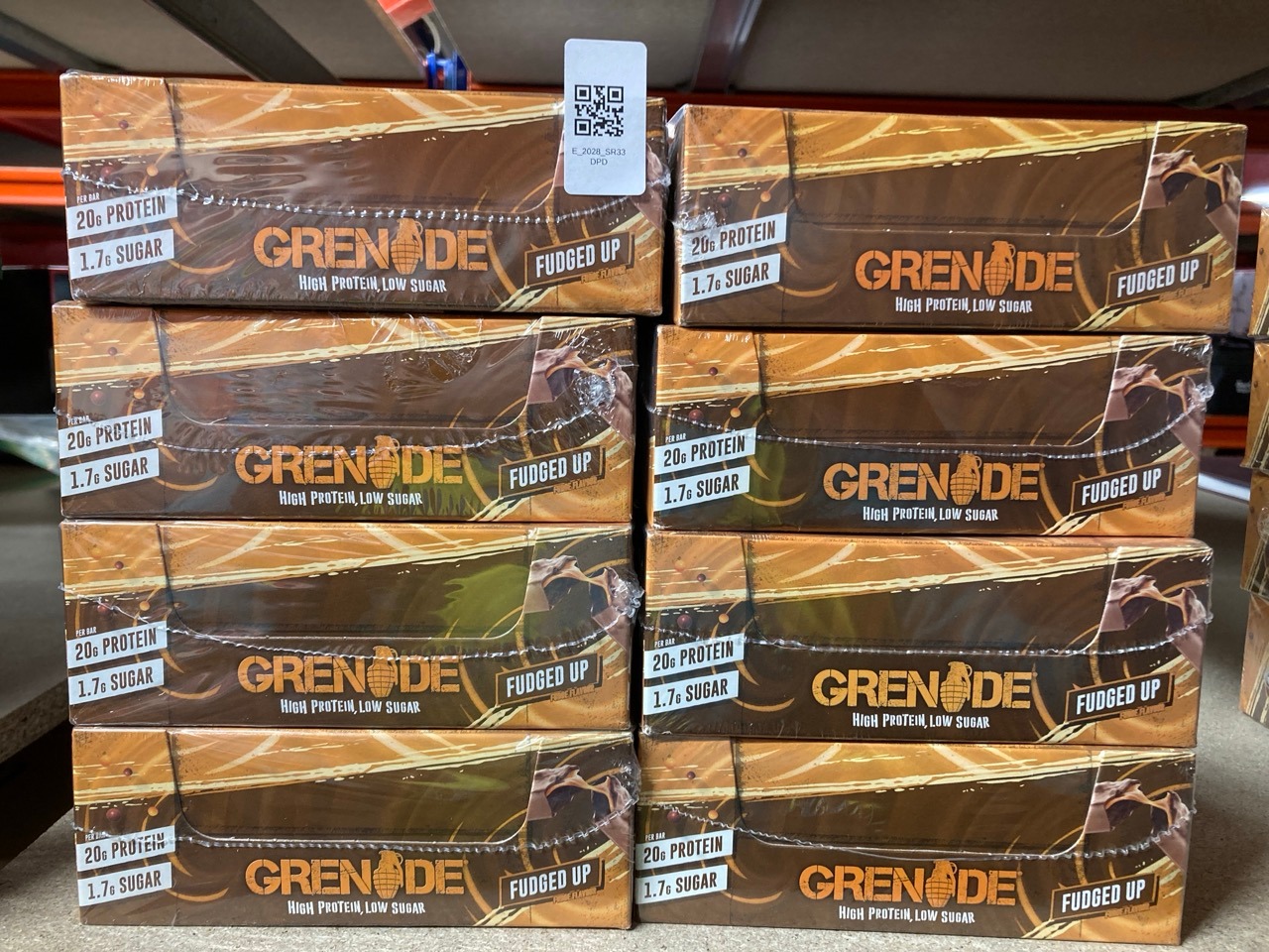 Lot 122  
            Edinburgh SR33 - Delivery Only 

                
8 X GRENADE HIGH PROTEIN, LOW SUGAR BAR - FUDGED UP, 12 X 60 G (ITEMS PAST BEST B...
