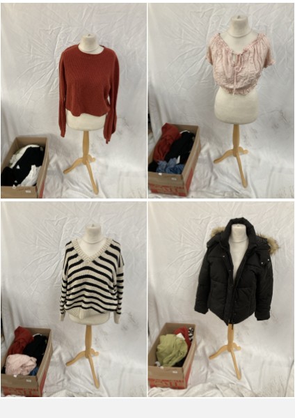 Lot 143  
            Edinburgh SR33 - Delivery Only 

                
1 BOX OF LADIES CLOTHING TO INCLUDE JACK WILLS JACKET SIZE 14: LOCATION - B RACK