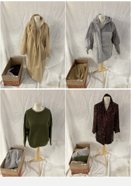 Lot 155  
            Edinburgh SR33 - Delivery Only 

                
1 BOX OF LADIES CLOTHING TO INCLUDE SEQUIN JACKET SIZE 12: LOCATION - B RACK