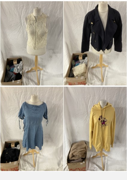 Lot 160  
            Edinburgh SR33 - Delivery Only 

                
1 BOX OF LADIES CLOTHING TO INCLUDE PRIVATE LINE BLUE JACKET SIZE UK 12: LOCATION...