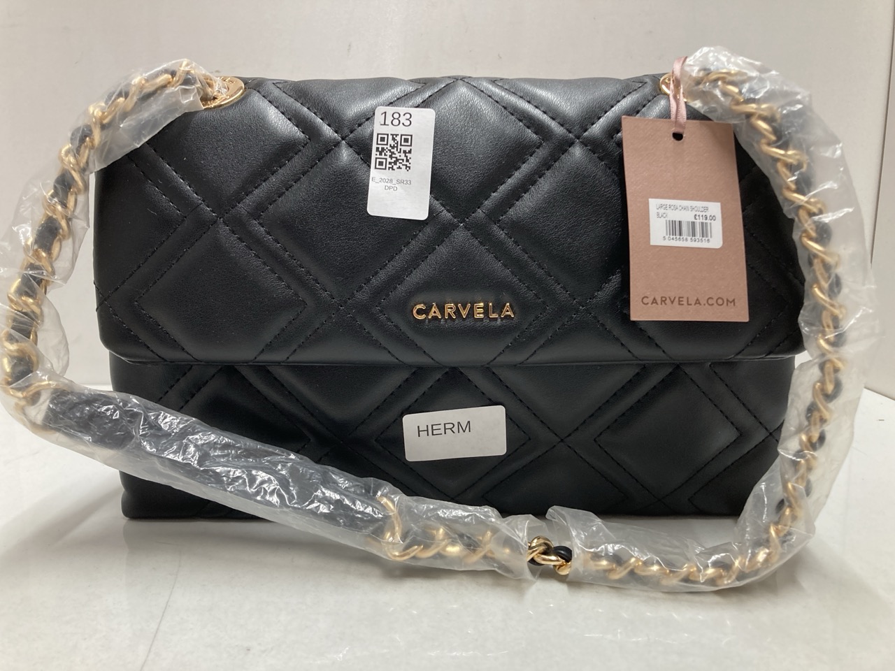 Lot 183  
            Edinburgh SR33 - Delivery Only 

                
CARVELA BLACK LADIES HANDBAG: LOCATION - B RACK