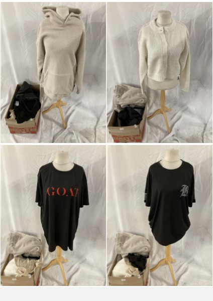 Lot 184  
            Edinburgh SR33 - Delivery Only 

                
1 BOX OF LADIES CLOTHING TO INCLUDE WHITE CARDIGAN SIZE S: LOCATION - B RACK