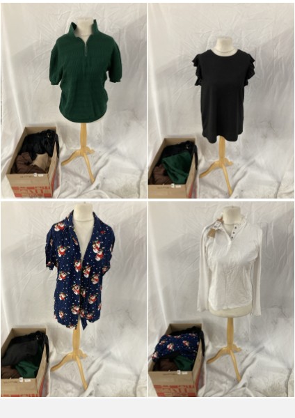 Lot 185  
            Edinburgh SR33 - Delivery Only 

                
1 BOX OF LADIES CLOTHING TO INCLUDE WOOLOVERS WHITE BLOUSE SIZE M: LOCATION - B RACK