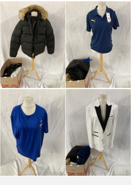 Lot 191  
            Edinburgh SR33 - Delivery Only 

                
1 BOX OF MEN'S CLOTHING TO INCLUDE PUMA CASUAL POLO SHIRT SIZE S: LOCATION - B RACK