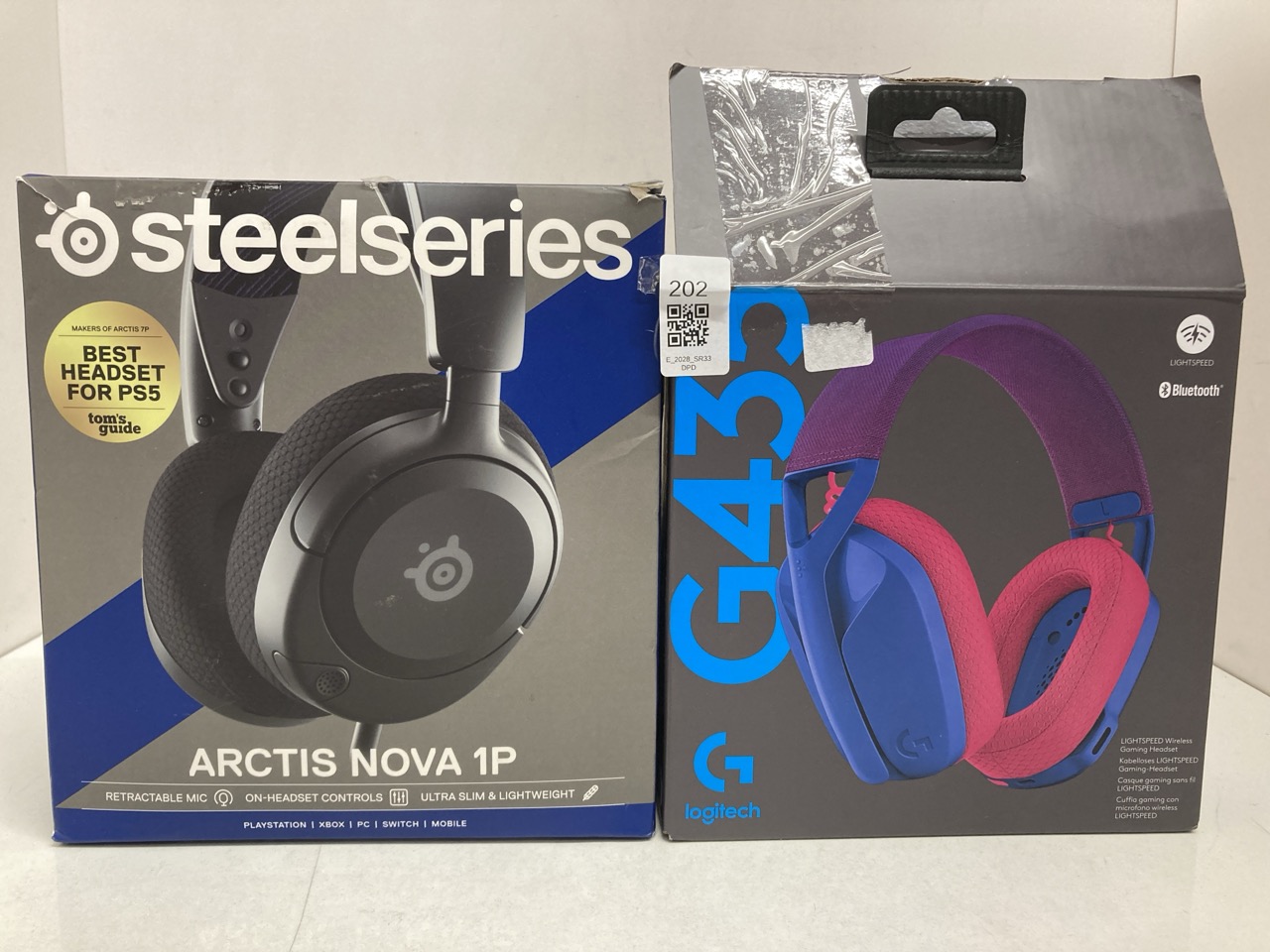 Lot 202  
            Edinburgh SR33 - Delivery Only 

                
LOGITECH G G435 LIGHTSPEED & BLUETOOTH WIRELESS GAMING HEADSET, ULTRA LIGHTWEIGHT...