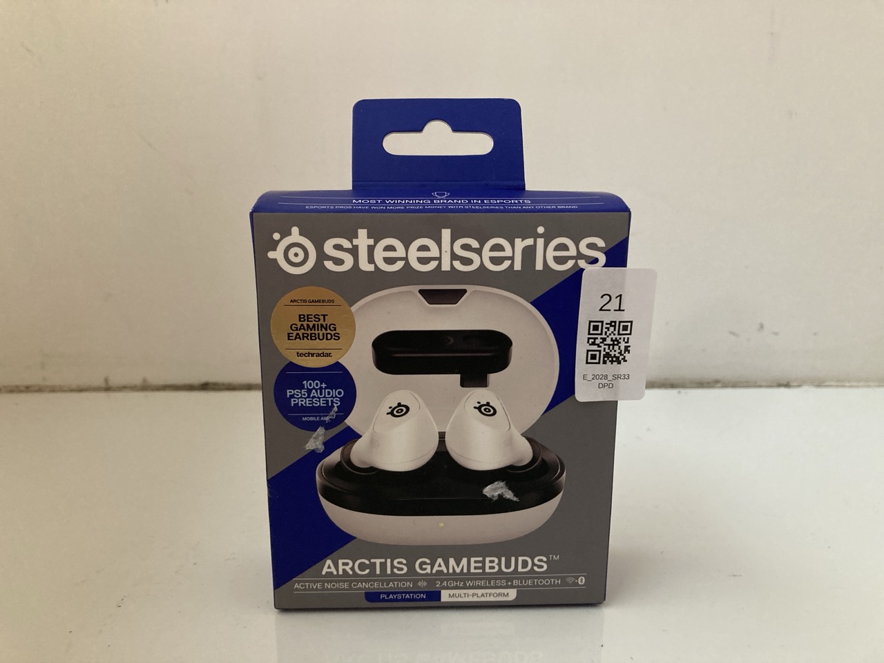 Lot 21  
            Edinburgh SR33 - Delivery Only 

                
STEELSERIES ARCTIS GAMEBUDS FOR PS5 - WIRELESS GAMING EARBUDS - 2.4GHZ + BT 5.3 -...