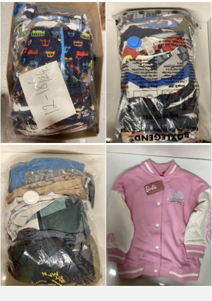 Lot 280  
            Edinburgh SR33 - Delivery Only 

                
QUANTITY OF KIDS CLOTHING TO INCLUDE PINK BARBIE JUMPER AGE 5-6: LOCATION - C RACK