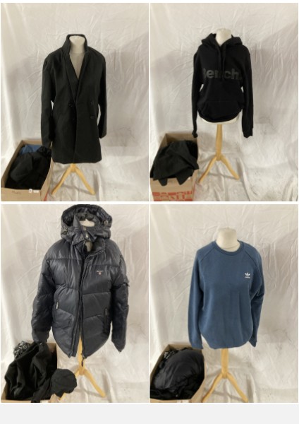 Lot 281  
            Edinburgh SR33 - Delivery Only 

                
1 BOX OF MENS CLOTHING TO INCLUDE MENS NAVY GANT JACKET SIZE M: LOCATION - C RACK