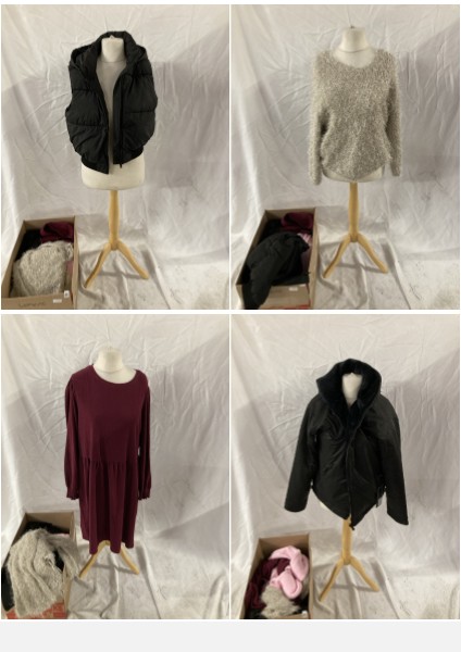 Lot 283  
            Edinburgh SR33 - Delivery Only 

                
1 BOX OF WOMEN'S CLOTHING TO INCLUDE BLACK COUTURE REVERSIBLE JACKET SIZE S: LOCA...