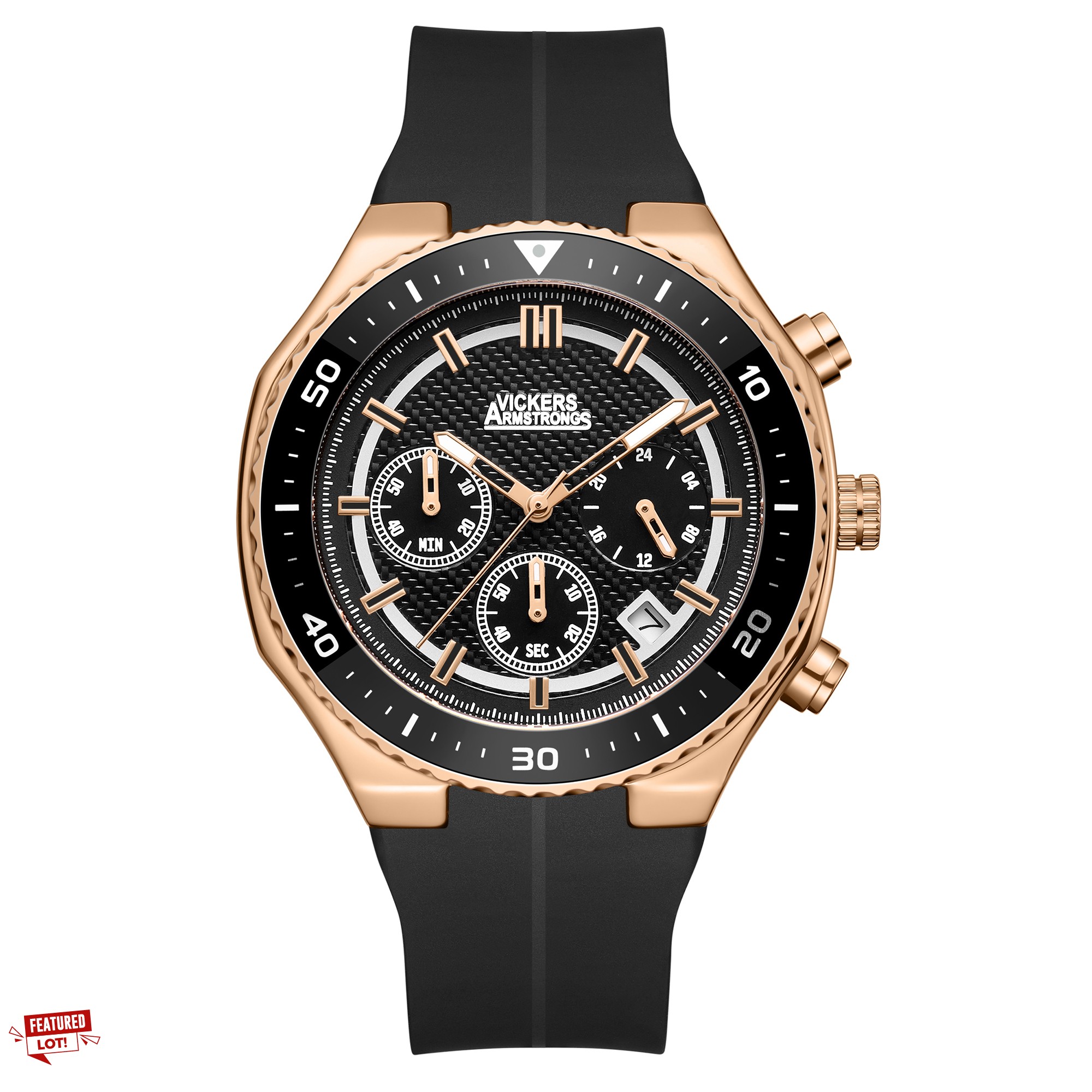 Lot 2  
            Edinburgh SR33 - Delivery Only 

                
VICKERS ARMSTRONG LIMITED EDITION HAND ASSEMBLED AEROMARK ROSE BLACK MENS WATCH S...