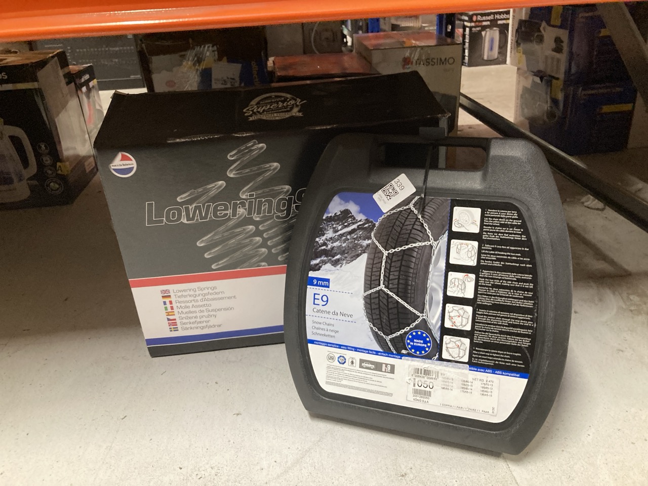 Lot 339  
            Edinburgh SR33 - Delivery Only 

                
KÖNIG E9 050 SNOW CHAINS - SET OF 2 + AUTOSTYLE LOWERING SPRINGS: LOCATION - D RACK