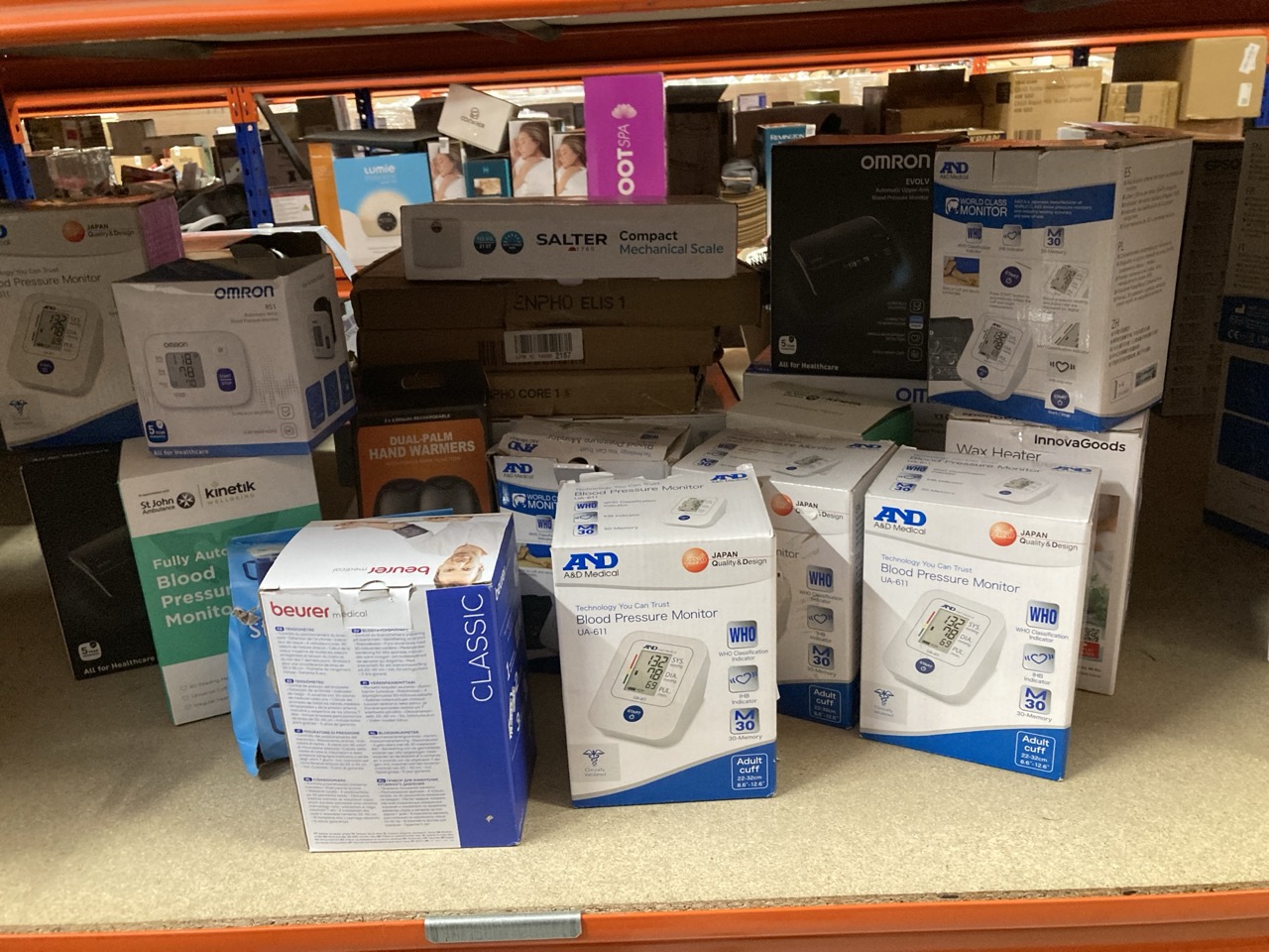 Lot 351  
            Edinburgh SR33 - Delivery Only 

                
QUANTITY OF HEALTH & BEAUTY ITEMS TO INCLUDE A&D MEDICAL UA-611 BLOOD PRESSURE MO...