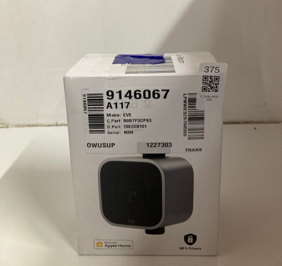 Lot 375  
            Edinburgh SR33 - Delivery Only 

                
AQUA SMART TAP APP WATER CONTROL TAP: LOCATION - E RACK