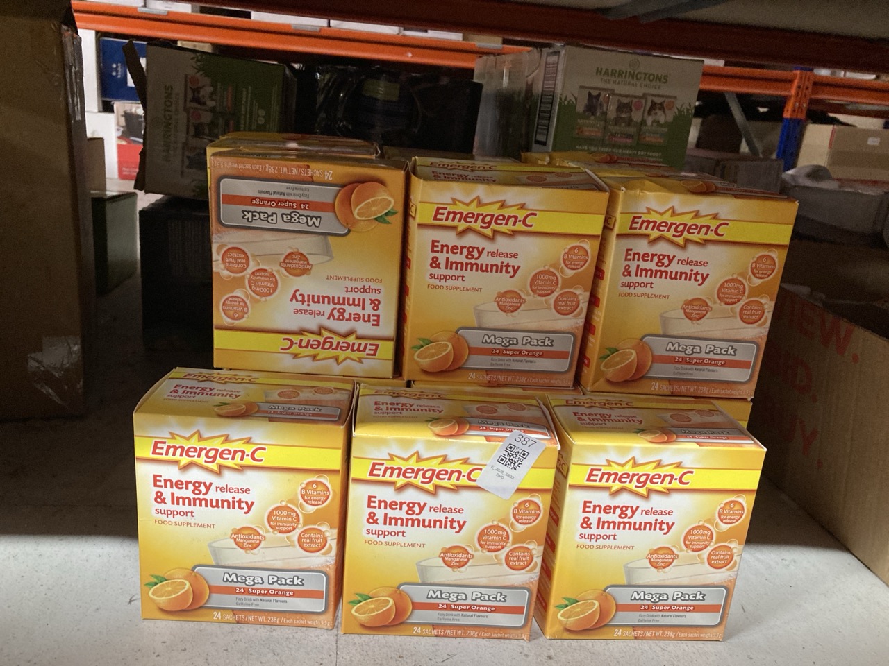 Lot 387  
            Edinburgh SR33 - Delivery Only 

                
QUANTITY OF EMERGEN-C MULTIMINERALS FOR ADULTS, WITH VITAMIN C, SUPER ORANGE 24PK...