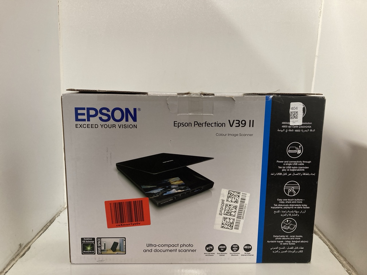 Lot 404  
            Edinburgh SR33 - Delivery Only 

                
EPSON  COLOUR IMAGE SCANNER V39 II: LOCATION - E RACK