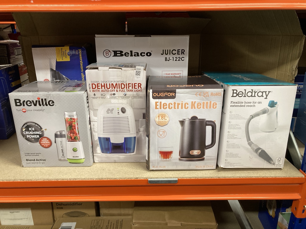 Lot 418  
            Edinburgh SR33 - Delivery Only 

                
QUANTITY OF KITCHEN & APPLIANCES ITEMS TO INCLUDE BELDRAY BEL0701TQN 10-IN-1 HAND...