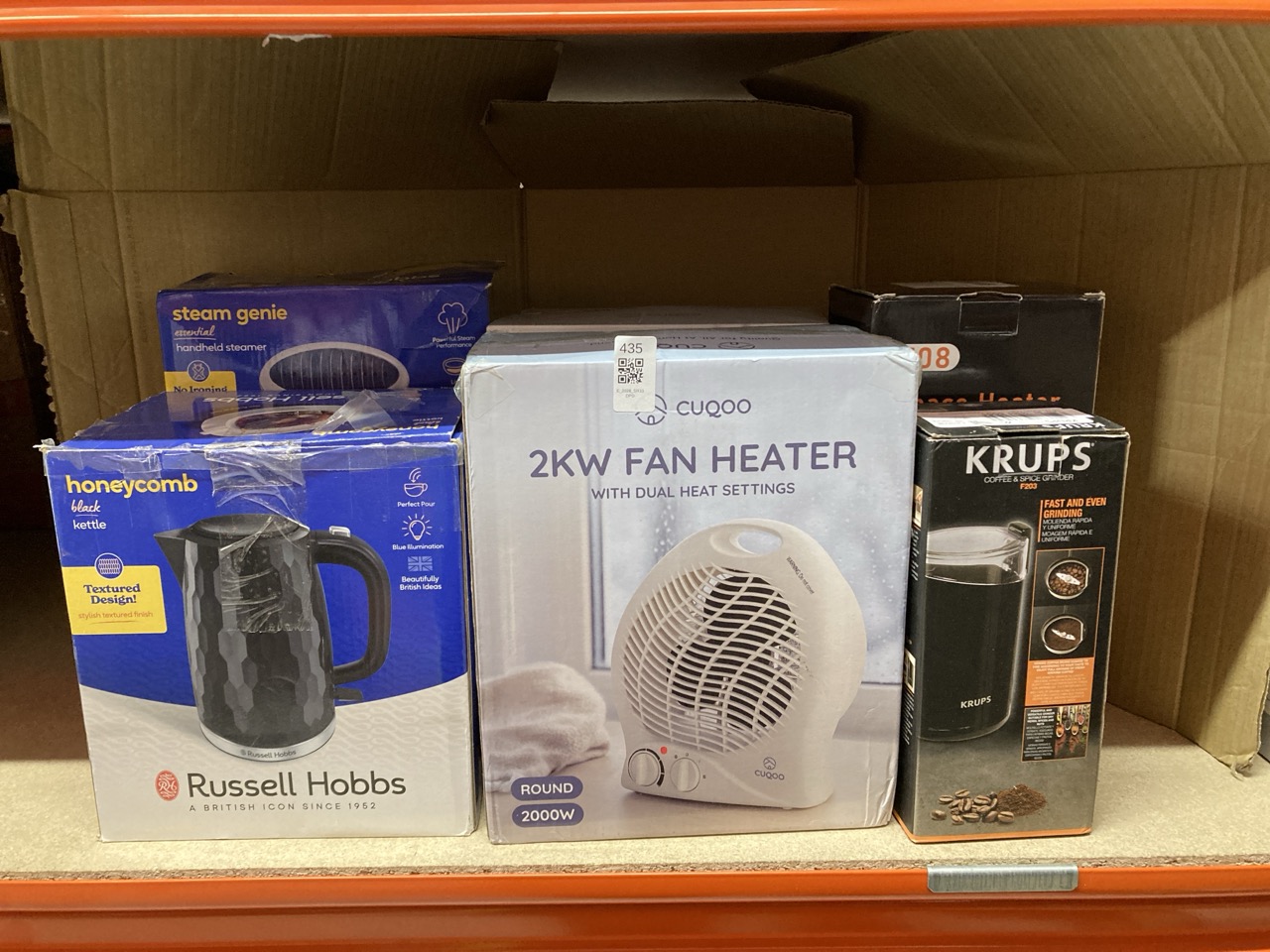 Lot 435  
            Edinburgh SR33 - Delivery Only 

                
QUANTITY OF KITCHEN & APPLIANCES ITEMS TO INCLUDE RUSSELL HOBBS STEAM GENIE HANDH...