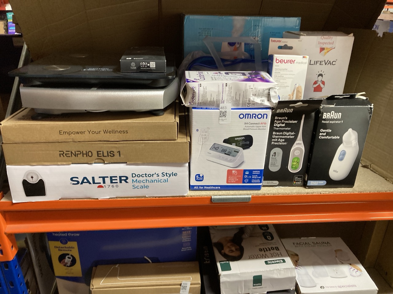 Lot 483  
            Edinburgh SR33 - Delivery Only 

                
QUANTITY OF HEALTH & BEAUTY ITEMS TO INCLUDE BRAUN AGE PRECISION DIGITAL THERMOME...