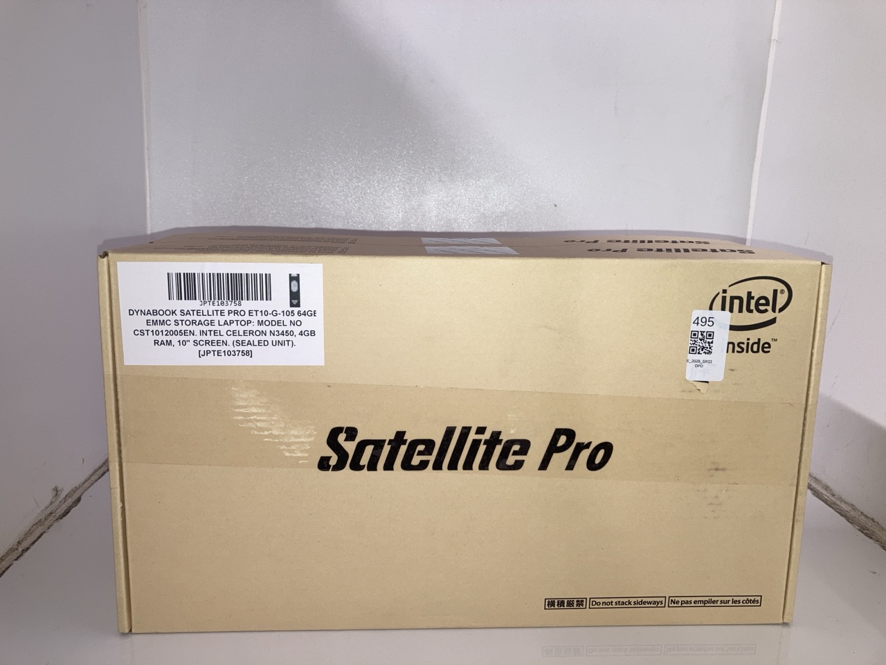 Lot 495  
            Edinburgh SR33 - Delivery Only 

                
X2 DYNABOOK SATELLITE PRO ET10-G-105 64GB EMMC STORAGE LAPTOP: MODEL NO CST101200...