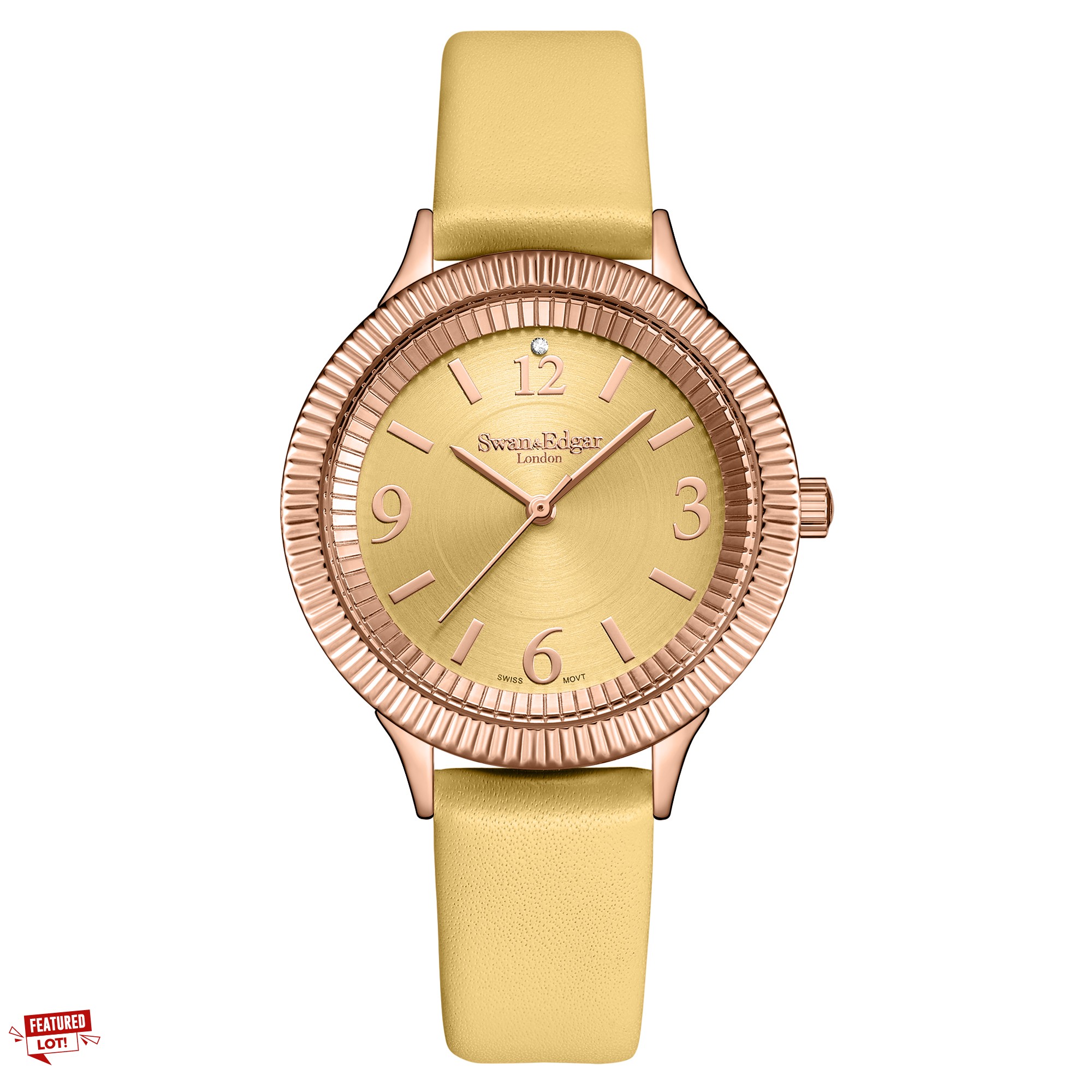 Lot 4  
            Edinburgh SR33 - Delivery Only 

                
SWAN & EDGAR LADIES CROWN DIAMOND ROSE WOMEN'S WATCH SKU: SEL041 ORIGINAL RRP £14...