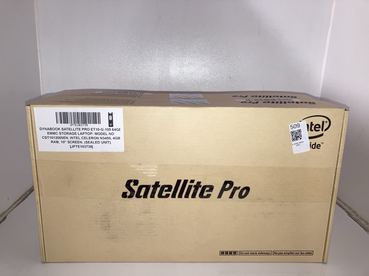 Lot 509  
            Edinburgh SR33 - Delivery Only 

                
X2 DYNABOOK SATELLITE PRO ET10-G-105 64GB EMMC STORAGE LAPTOP: MODEL NO CST101200...