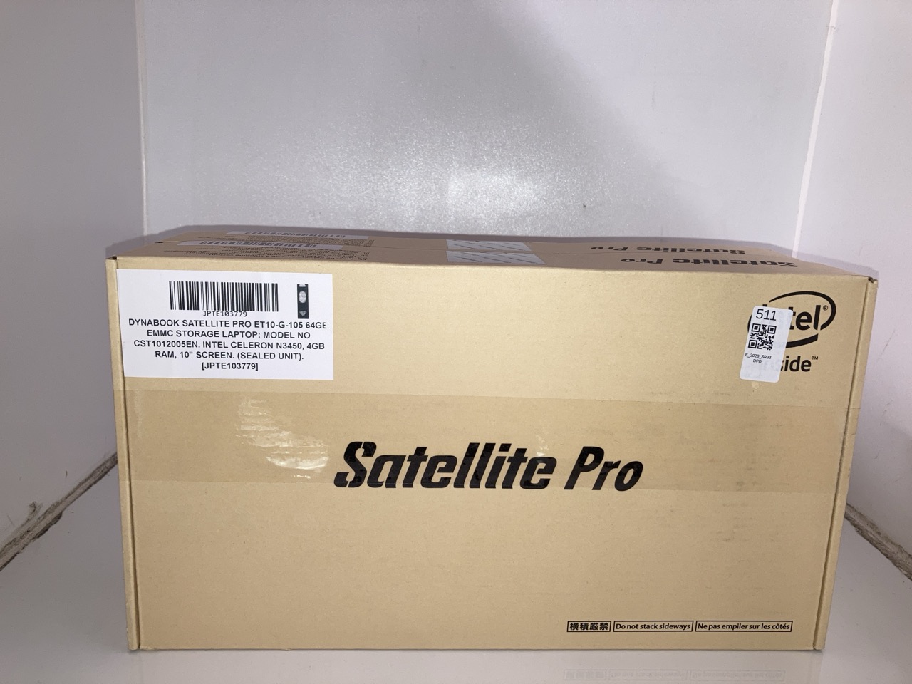 Lot 511  
            Edinburgh SR33 - Delivery Only 

                
X2 DYNABOOK SATELLITE PRO ET10-G-105 64GB EMMC STORAGE LAPTOP: MODEL NO CST101200...