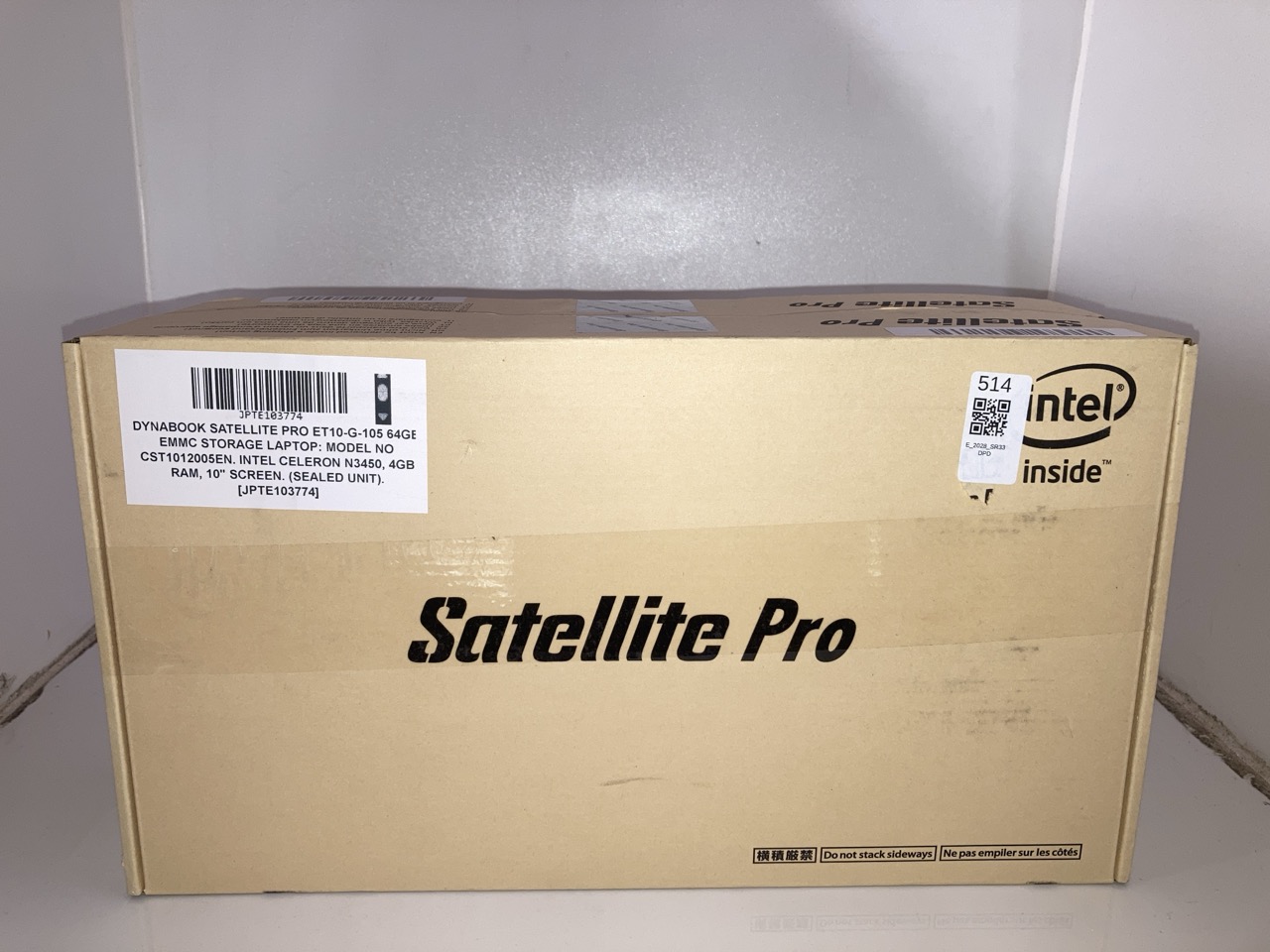 Lot 514  
            Edinburgh SR33 - Delivery Only 

                
X2 DYNABOOK SATELLITE PRO ET10-G-105 64GB EMMC STORAGE LAPTOP: MODEL NO CST101200...