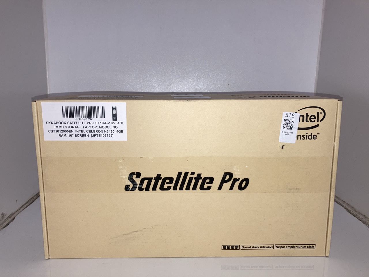 Lot 516  
            Edinburgh SR33 - Delivery Only 

                
X2 DYNABOOK SATELLITE PRO ET10-G-105 64GB EMMC STORAGE LAPTOP: MODEL NO CST101200...