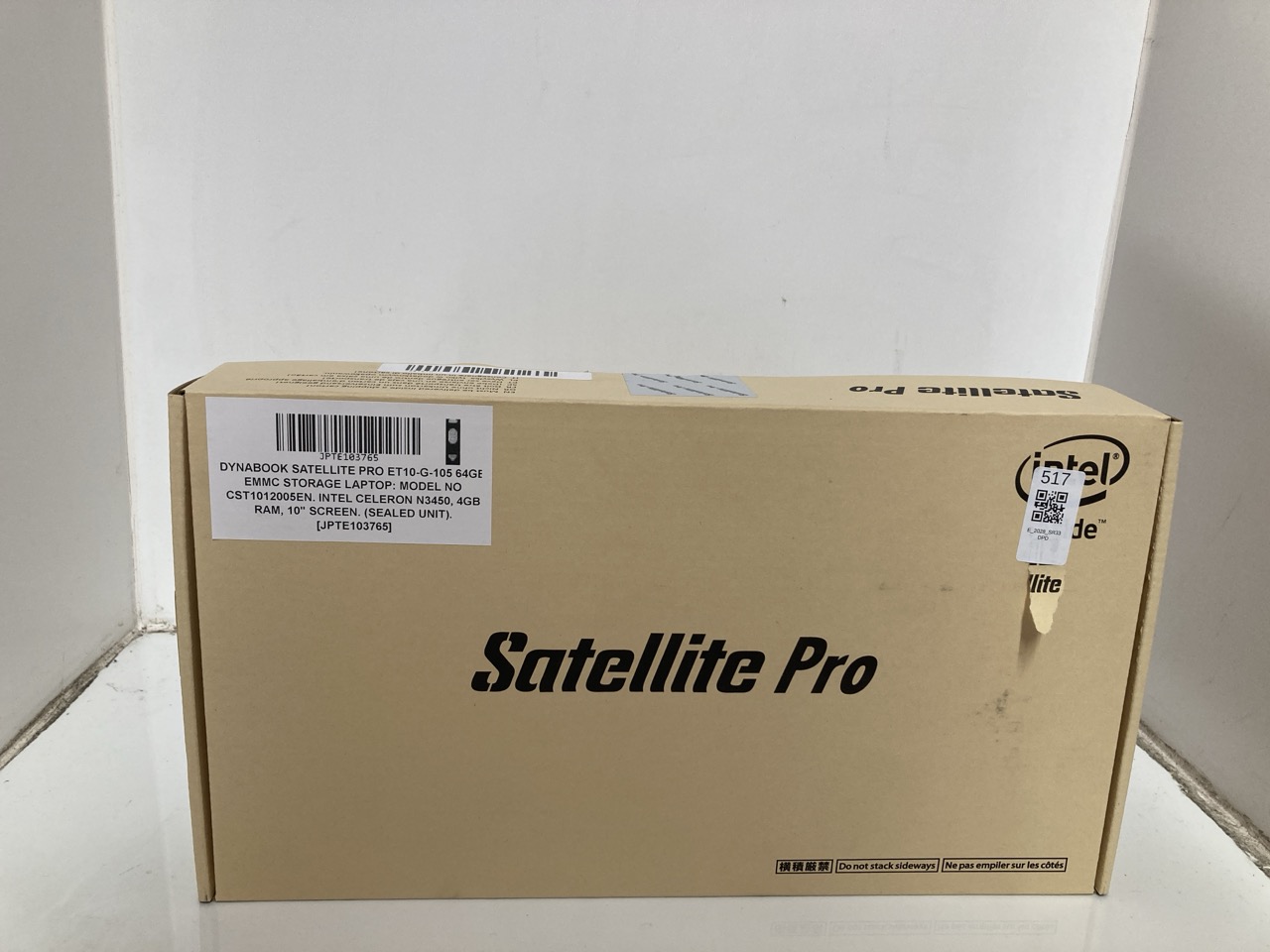 Lot 517  
            Edinburgh SR33 - Delivery Only 

                
DYNABOOK SATELLITE PRO ET10-G-105 64GB EMMC STORAGE LAPTOP: MODEL NO CST1012005EN...