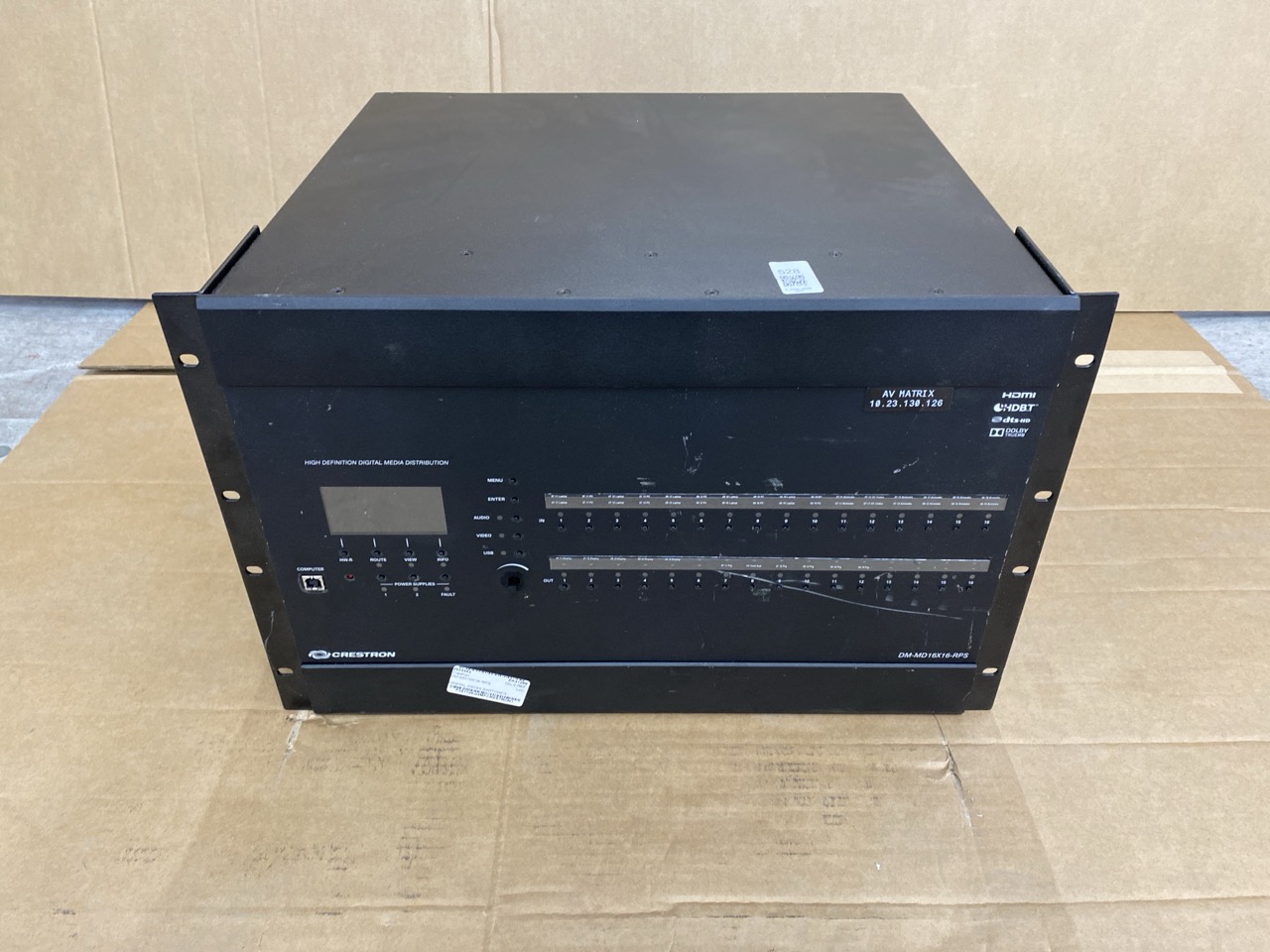 Lot 528  
            Edinburgh SR33 - Delivery Only 

                
CRESTRON DIGITALMEDIA SWITCHER: LOCATION - F RACK