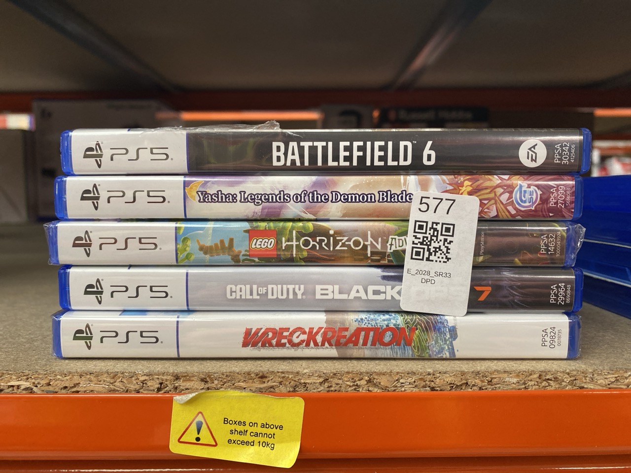 Lot 577  
            Edinburgh SR33 - Delivery Only 

                
QUANTITY OF CONSOLE GAMES ITEMS TO INCLUDE BATTLEFIELD 6 STANDARD EDITION PS5 | V...