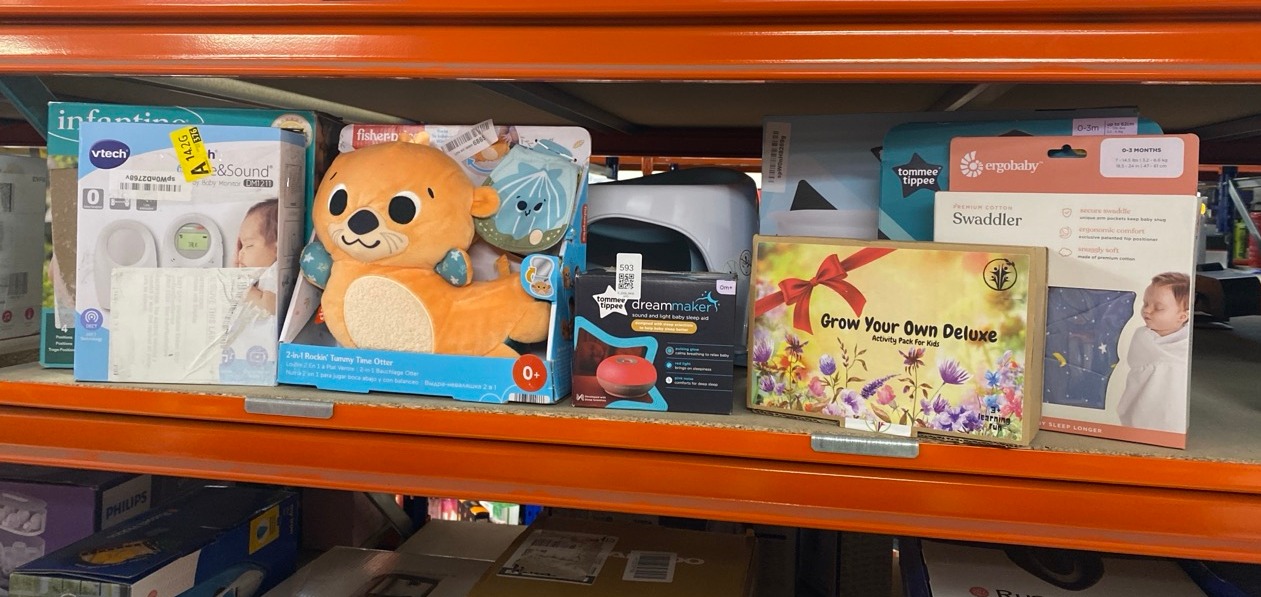 Lot 593  
            Edinburgh SR33 - Delivery Only 

                
QUANTITY OF BABY & TODDLER ITEMS TO INCLUDE TOMMEE TIPPEE TT BABY SLEEP AID: LOCA...