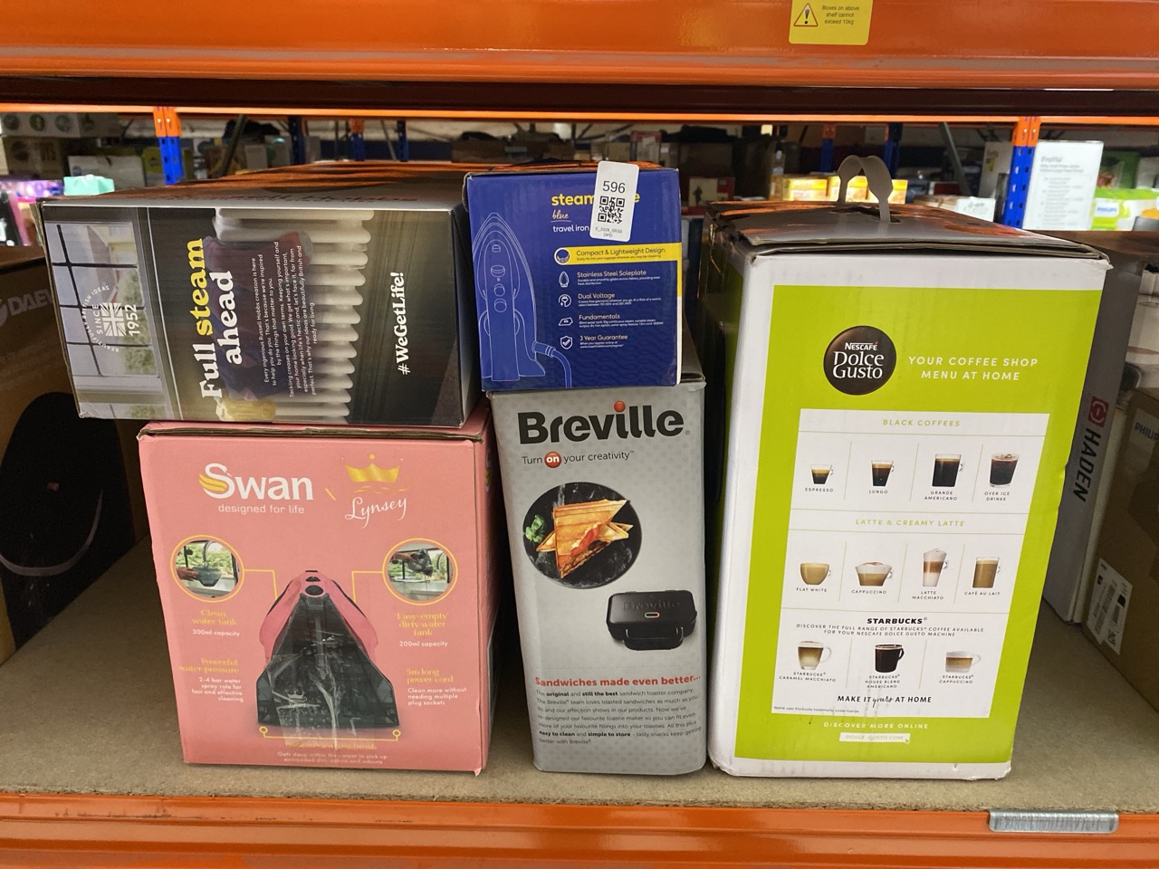 Lot 596  
            Edinburgh SR33 - Delivery Only 

                
QUANTITY OF KITCHEN & APPLIANCES ITEMS TO INCLUDE RUSSELL HOBBS DUAL VOLTAGE STEA...