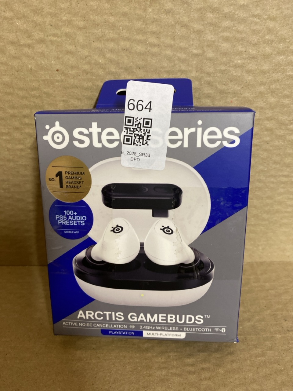 Lot 664  
            Edinburgh SR33 - Delivery Only 

                
STEELSERIES ARCTIS GAMEBUDS FOR PS5 - WIRELESS GAMING EARBUDS - 2.4GHZ + BT 5.3 -...